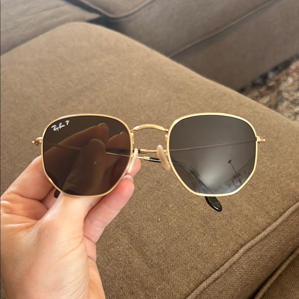 Ray-Ban Gold and Black Sunglasses